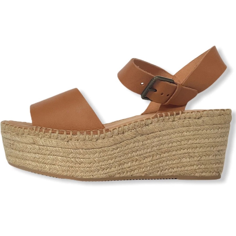 Soludos Minorca Platform Tan Wedge Sandals